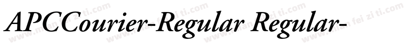 APCCourier-Regular Regular字体转换